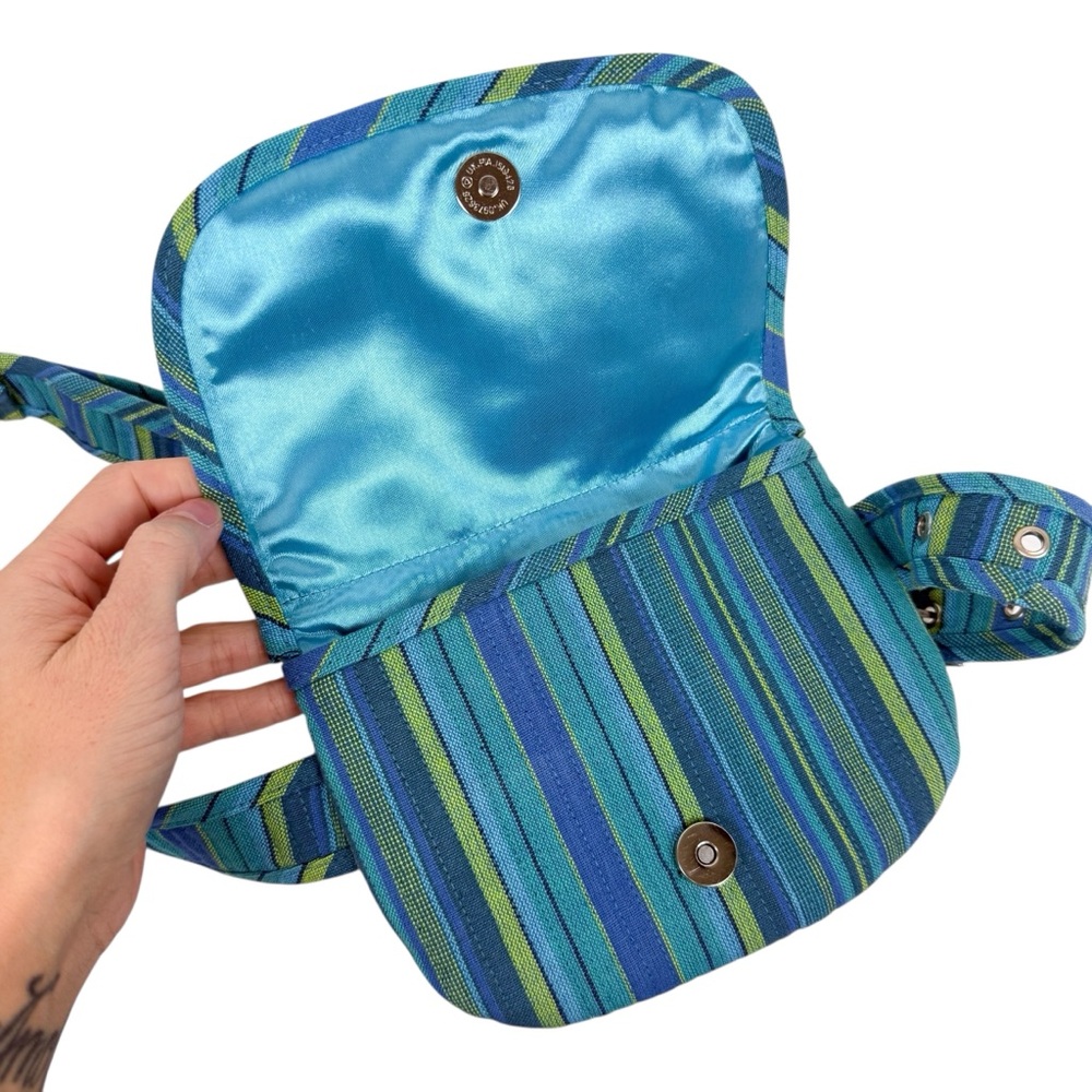 Quilted Koala Belt Bag Happy Blue Stripes - Picture 4 of 7
